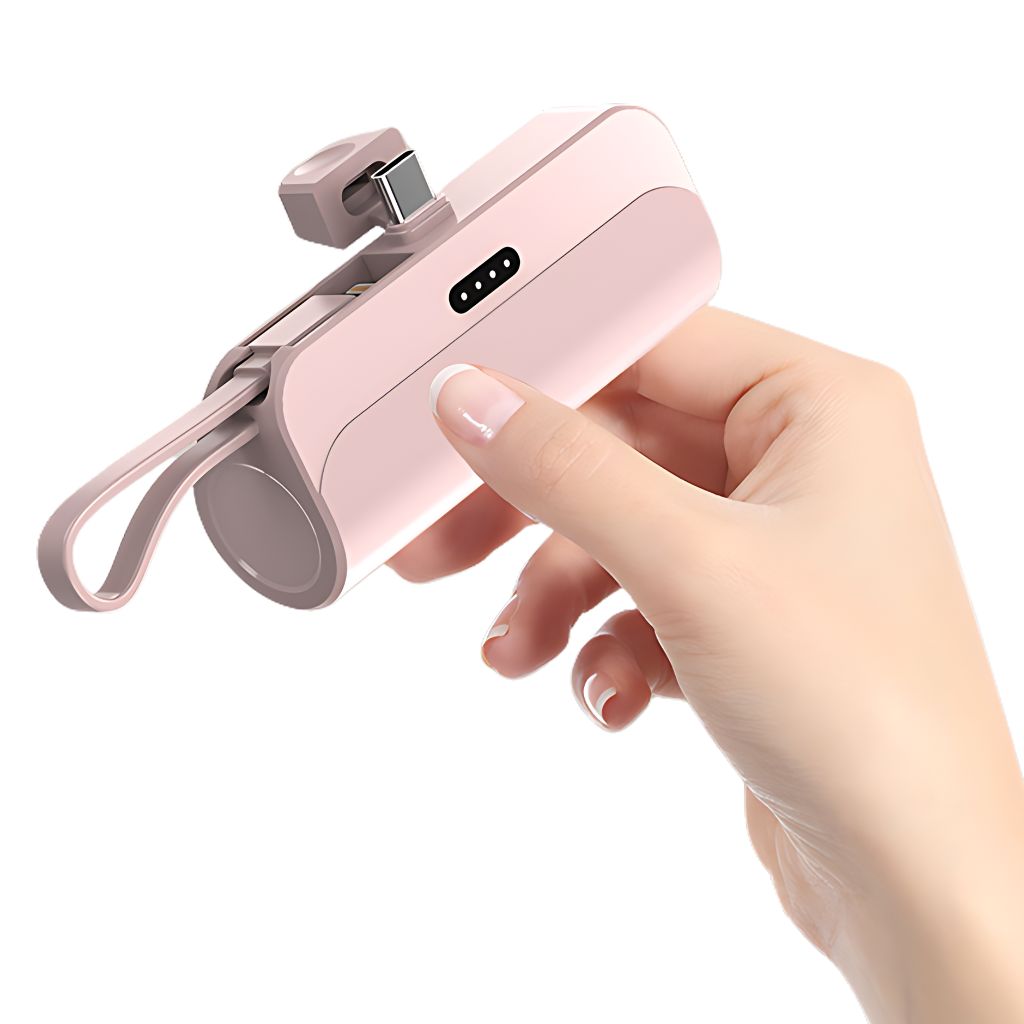 Mini Power Bank - Compact, USB-C | Portable Style