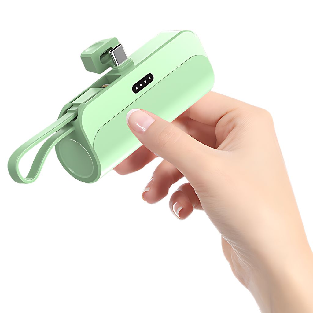 Mini Power Bank - Compact, USB-C | Portable Style