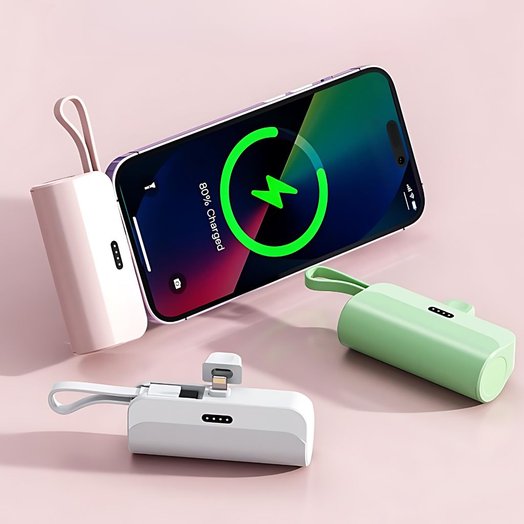 Mini Power Bank - Compact, USB-C | Portable Style