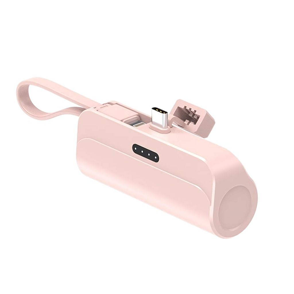 Mini Power Bank - Compact, USB-C | Portable Style