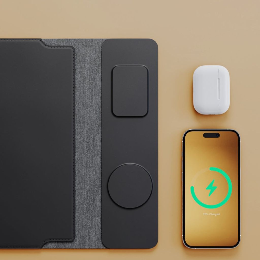 MagSafe Laptop Sleeve - Vegan Leather, Wireless Charging | Productivity
