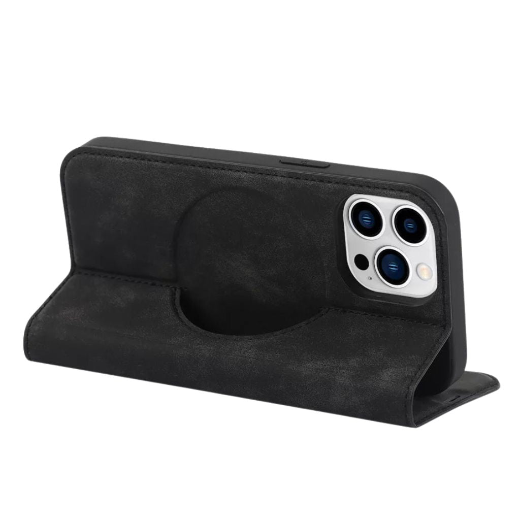 iPhone 16 Pro Max Leather Wallet Case - MagSafe RFID | Secure