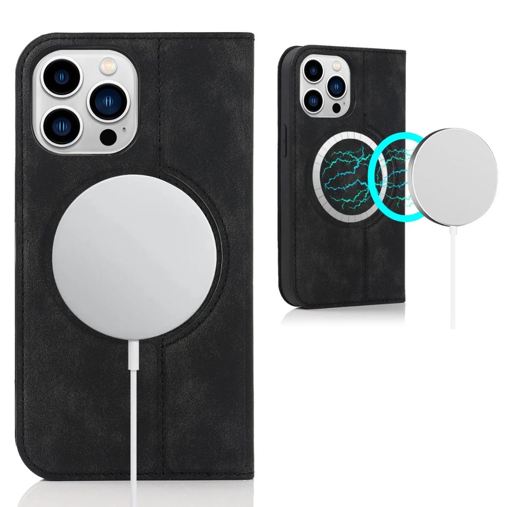 iPhone 16 Pro Max Leather Wallet Case - MagSafe RFID | Secure