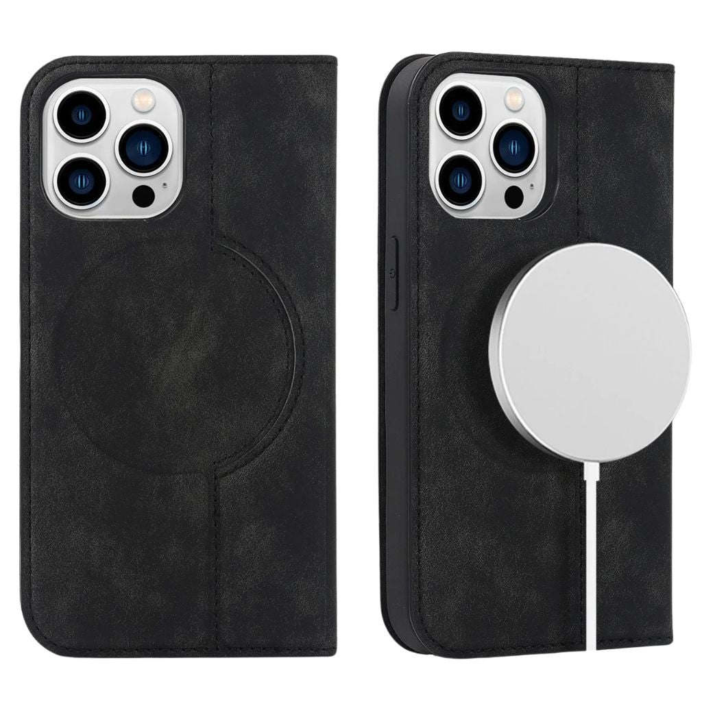 iPhone 16 Pro Max Leather Wallet Case - MagSafe RFID | Secure