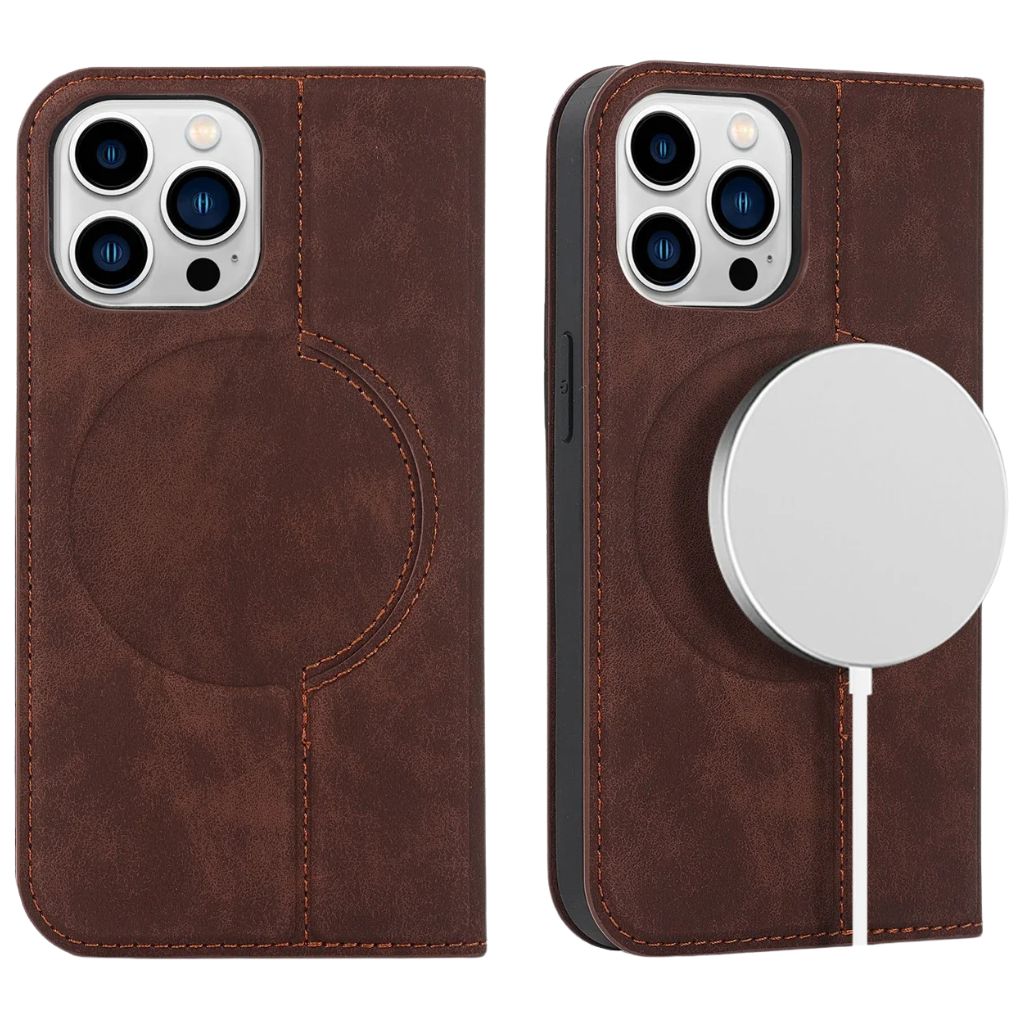 iPhone 16 Pro Max Leather Wallet Case - MagSafe RFID | Secure