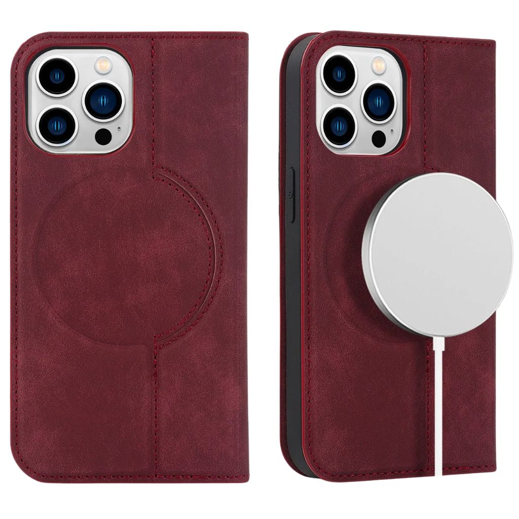 iPhone 16 Pro Max Leather Wallet Case - MagSafe RFID | Secure