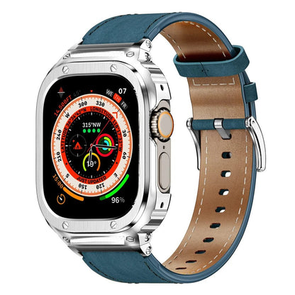 Premium Leather Apple Watch Band - 316L Steel, Black | Style