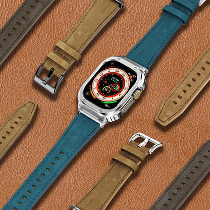 Premium Leather Apple Watch Band - 316L Steel, Black | Style