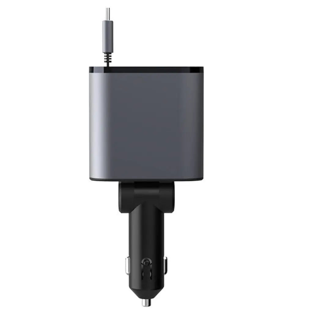 Retractable Car Charger - 4-in-1 Fast Charge | Tangle-Free