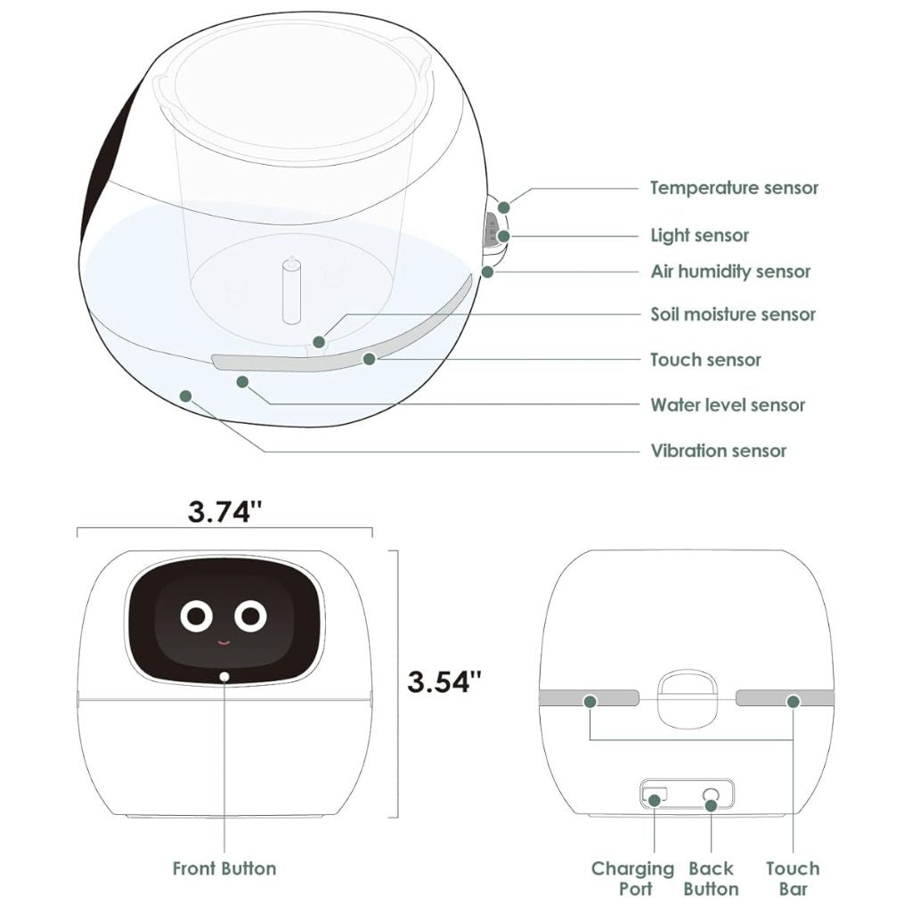 Smart Plant Pot - Automated, Waterproof | Serenity