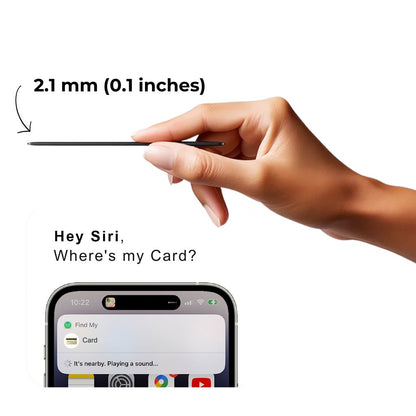Wallet Tracker Card - Ultra-Thin, Find My | Peace of Mind