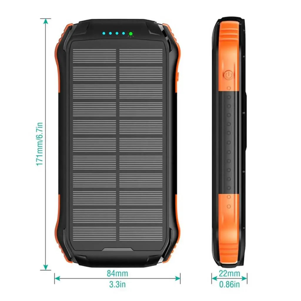 Solar Power Bank - 16000mAh, Waterproof | Adventure Ready