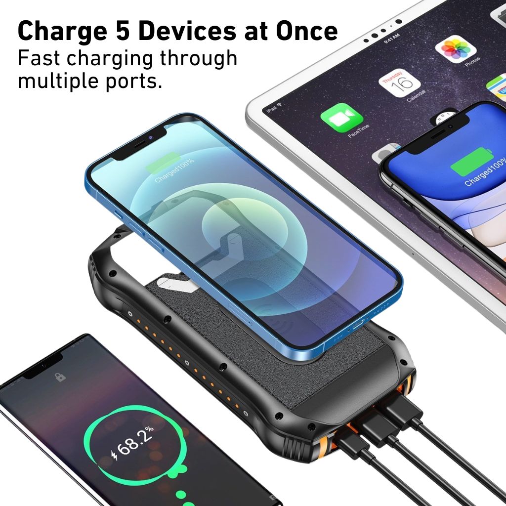 Solar Power Bank - 26800mAh, Fast Charging | Reliable Power