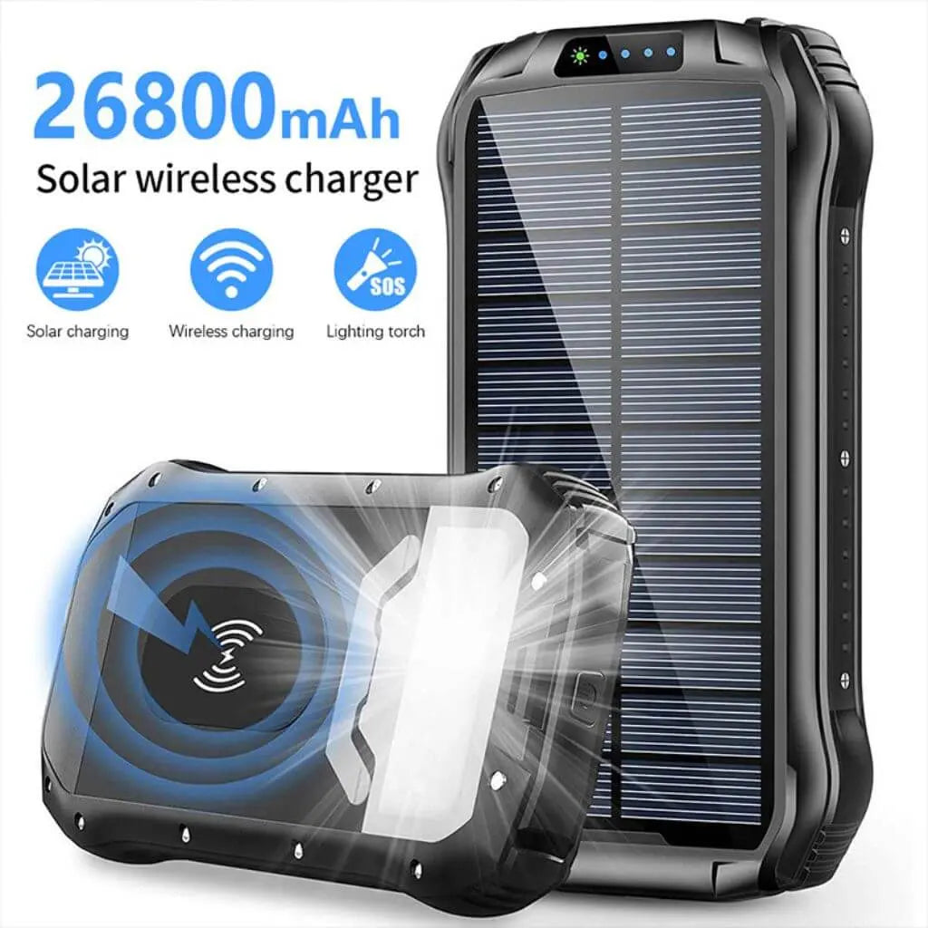 Solar Power Bank - 26800mAh, Fast Charging | Reliable Power