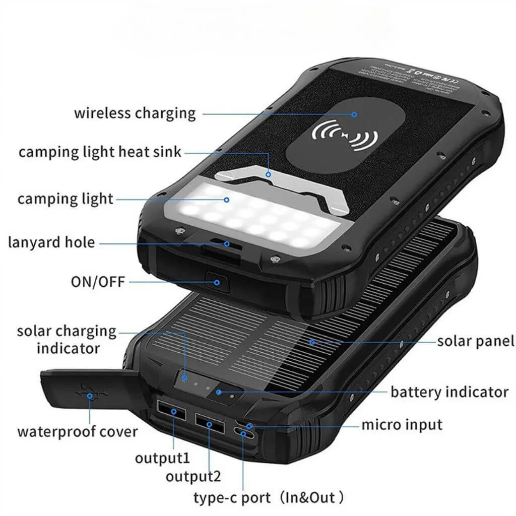 Solar Power Bank - 26800mAh, Fast Charging | Reliable Power