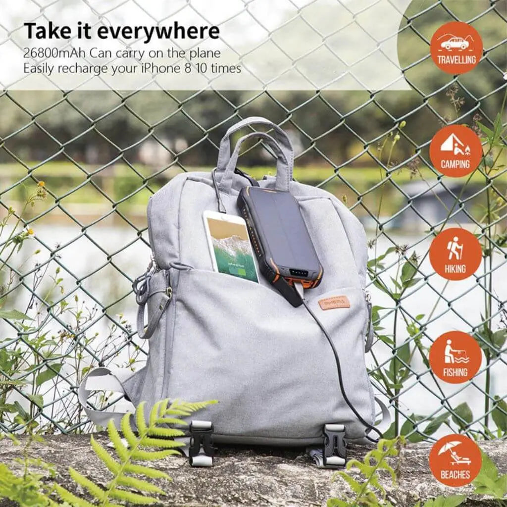 Solar Power Bank - 26800mAh, Rugged | Unstoppable Power