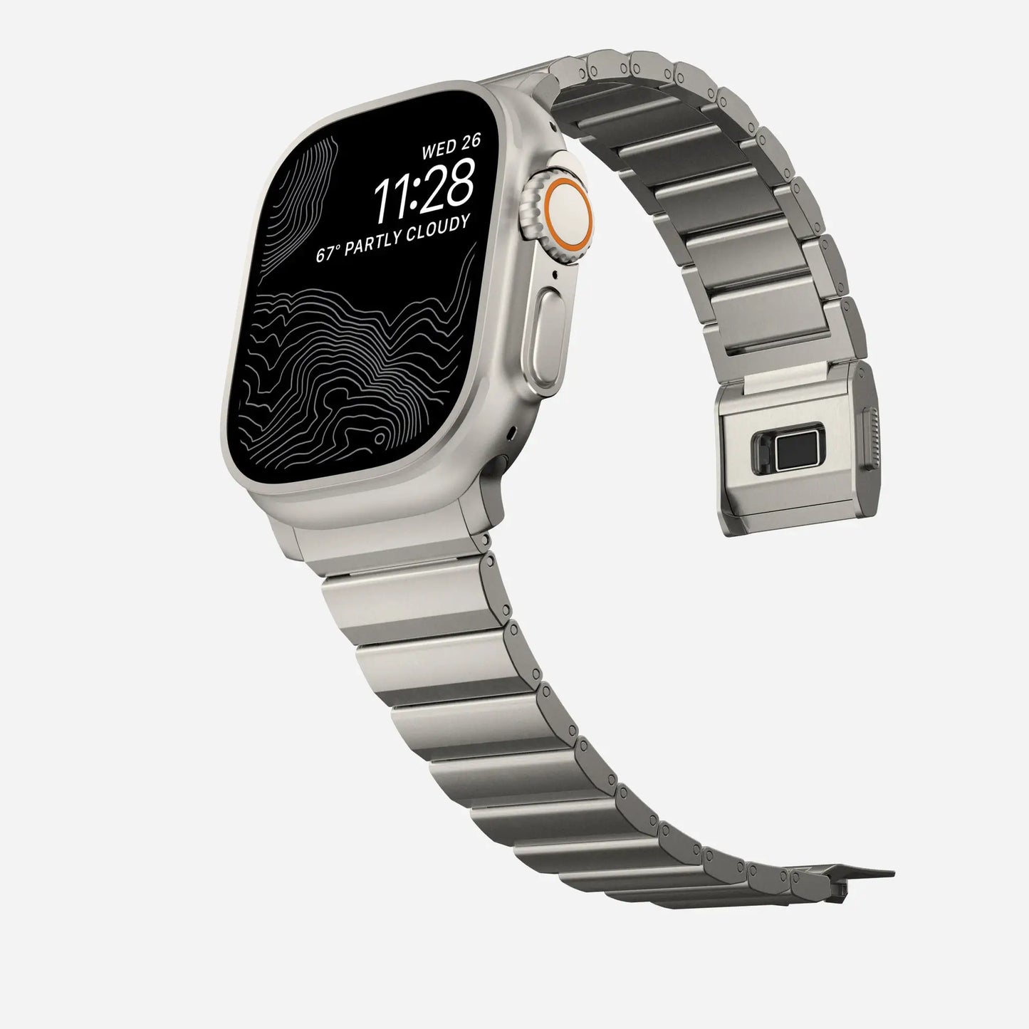 Apple Watch Titanium Band - Polished Gray, Magnetic | Elegant
