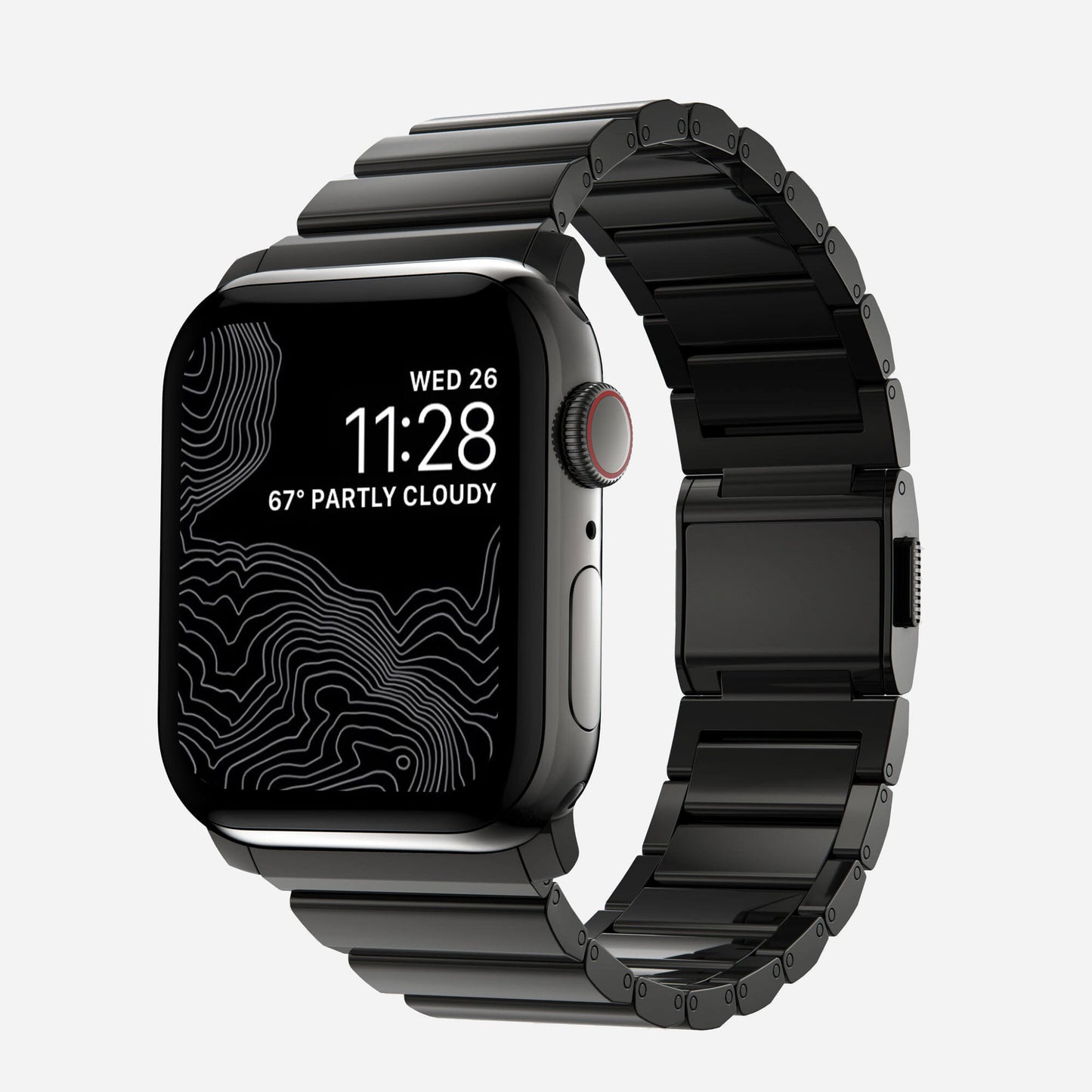 Apple Watch Titanium Band - Polished Gray, Magnetic | Elegant