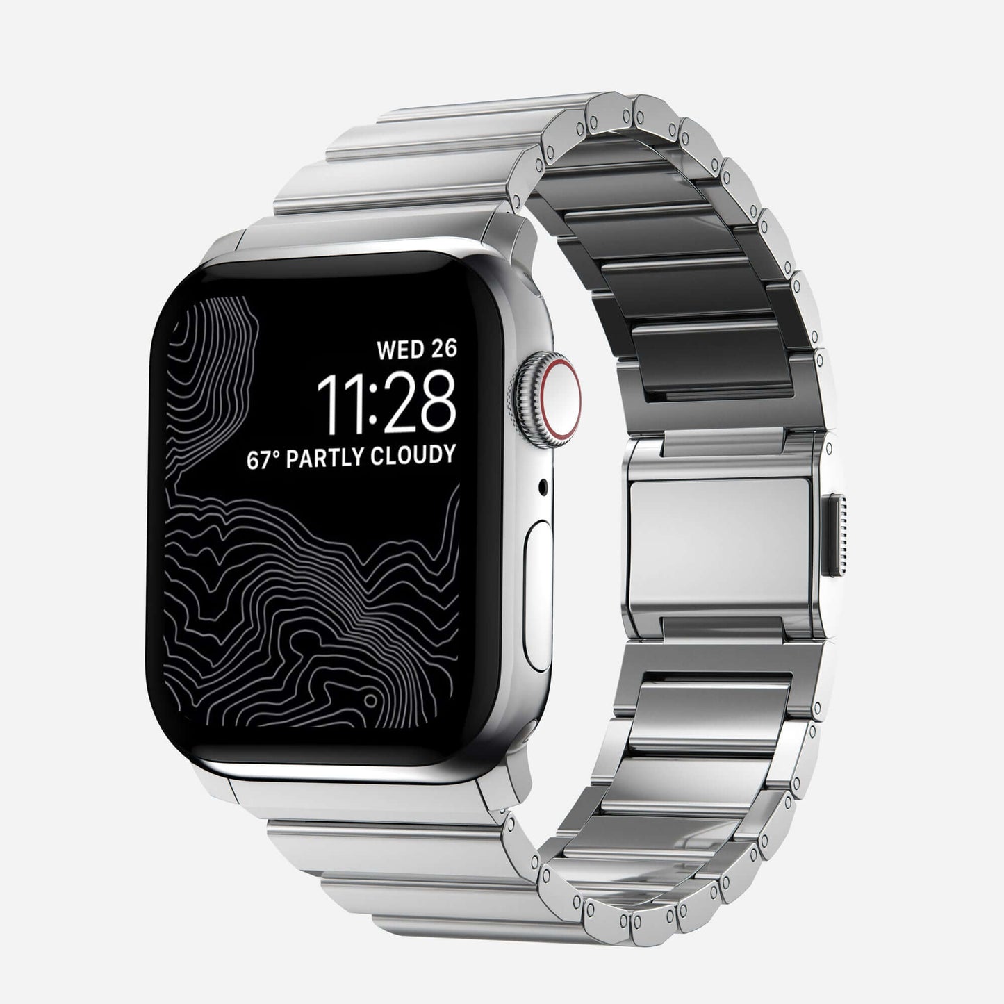 Apple Watch Titanium Band - Polished Gray, Magnetic | Elegant