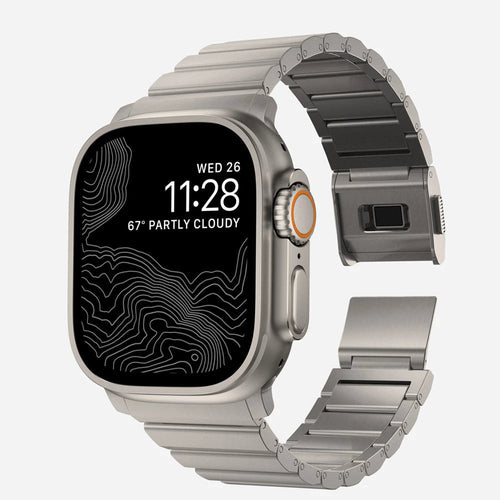 Apple Watch Titanium Band - Polished Gray, Magnetic | Elegant
