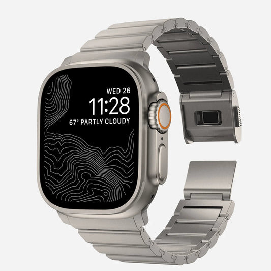Apple Watch Titanium Band - Polished Gray, Magnetic | Elegant