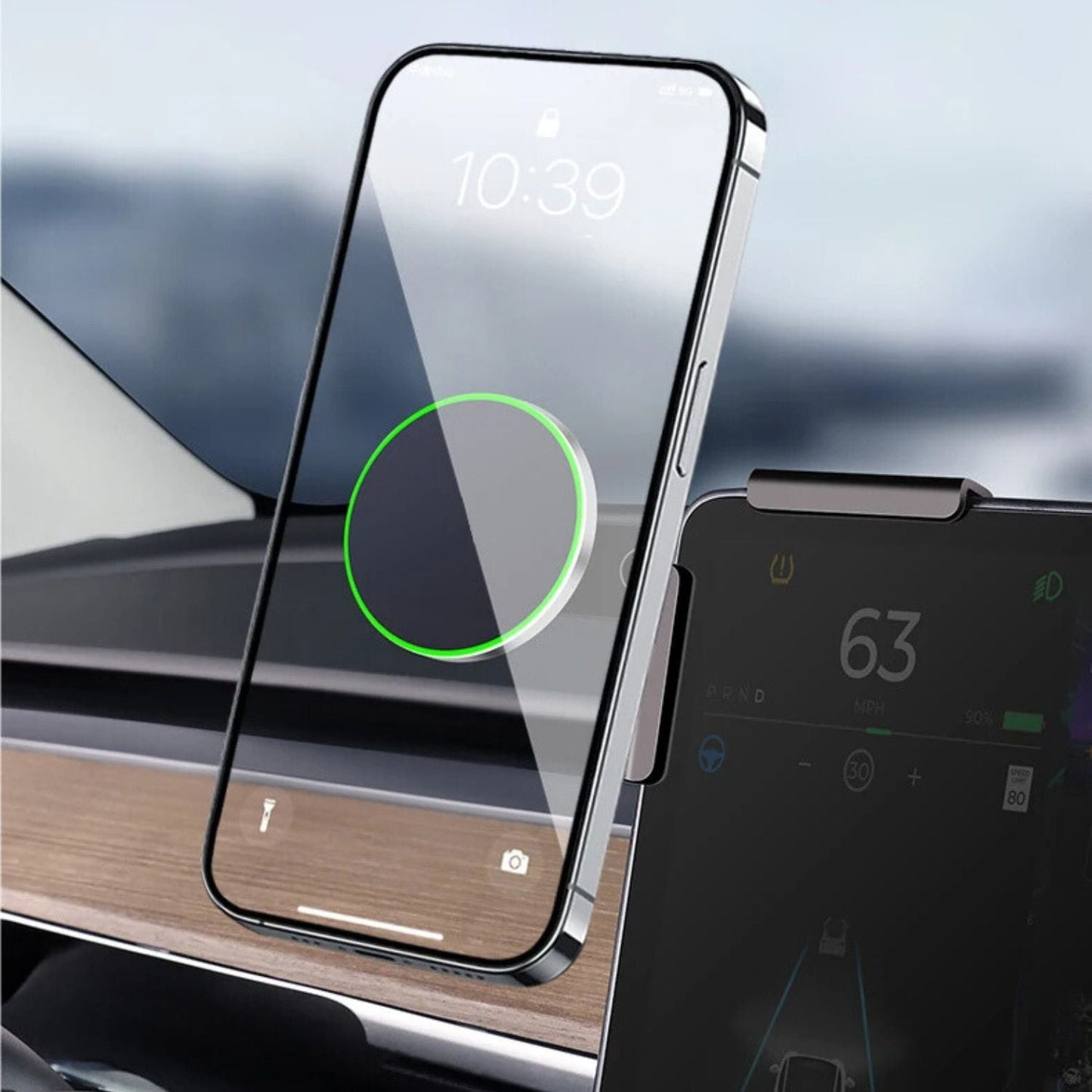 Tesla Car Charger - Wireless Magnetic Fast Charging | Hands-Free