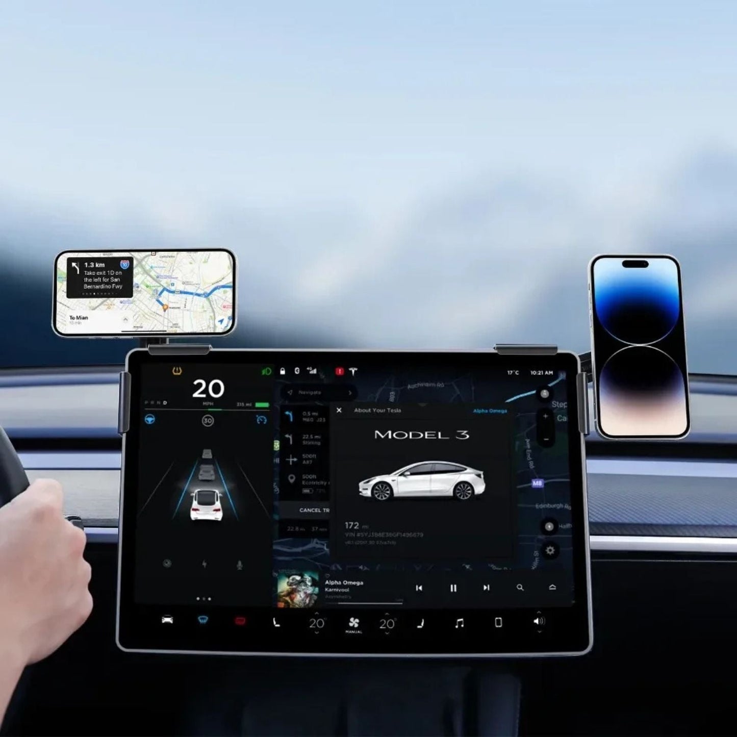 Tesla Car Charger - Wireless Magnetic Fast Charging | Hands-Free