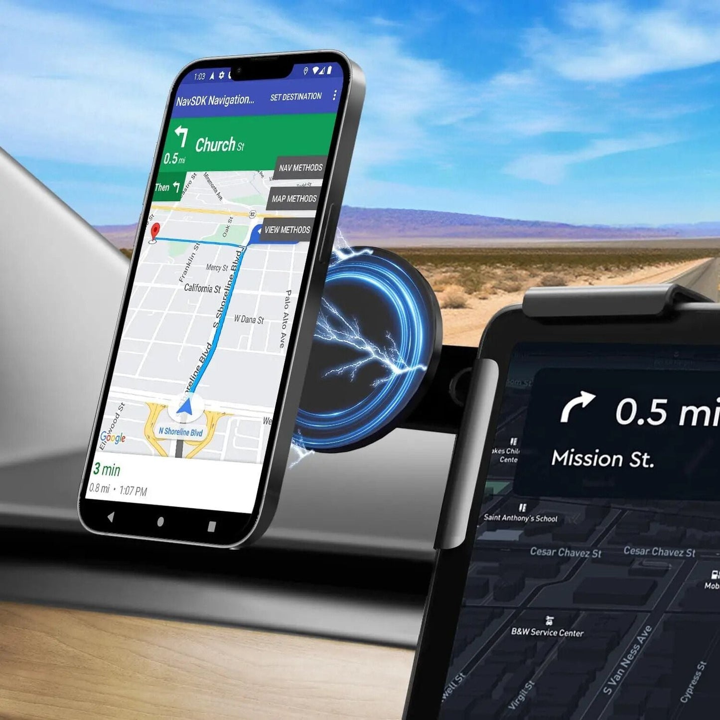 Tesla MagSafe Car Charger - Wireless, Fast | Clean Cabin