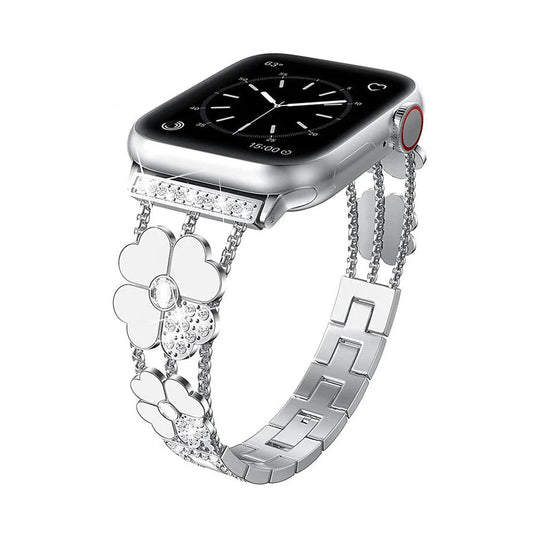 Apple Watch Clover Band - Rhinestone, Zinc | Elegance