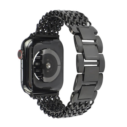 Woven Stainless Steel Apple Watch Band - Polished,Resizable | Elegant