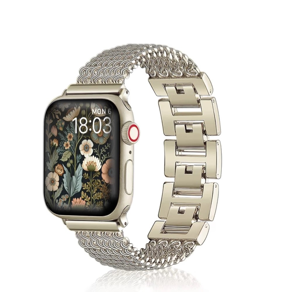 Woven Stainless Steel Apple Watch Band - Rose Gold | Elegant